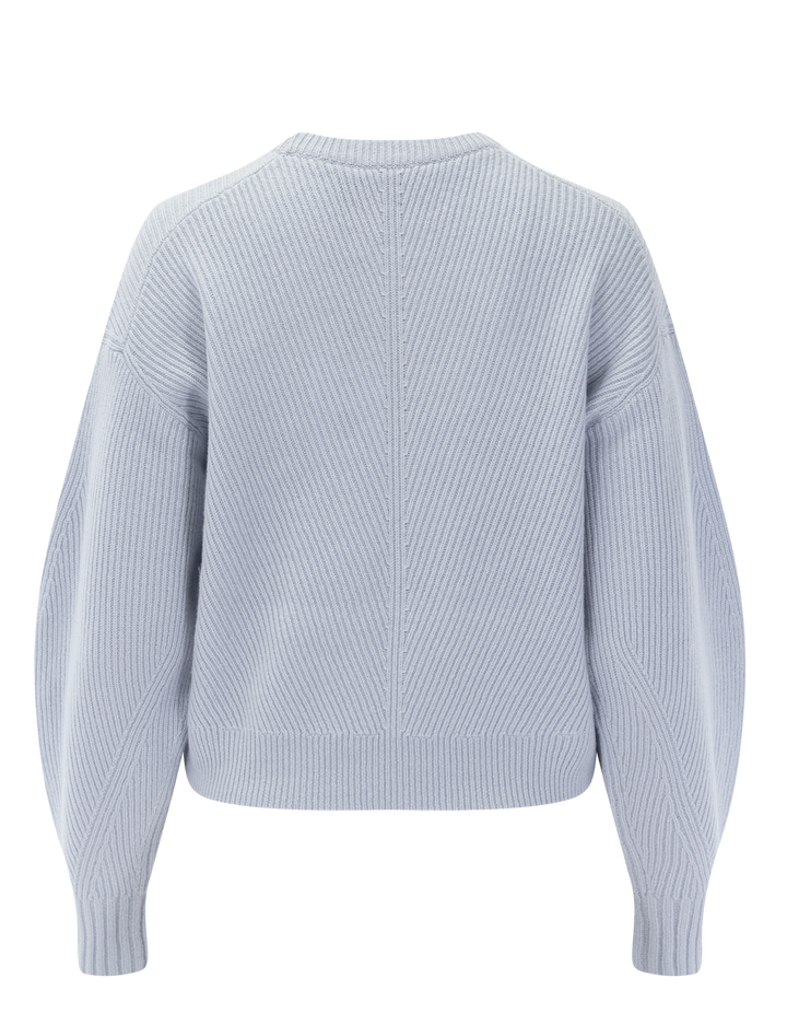 cashmere crewneck pullover in cool fog