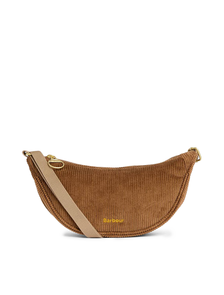 mini mia cord sling bag in brown