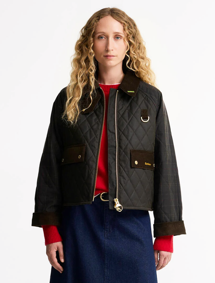 tartan quilted spey wax jacket
