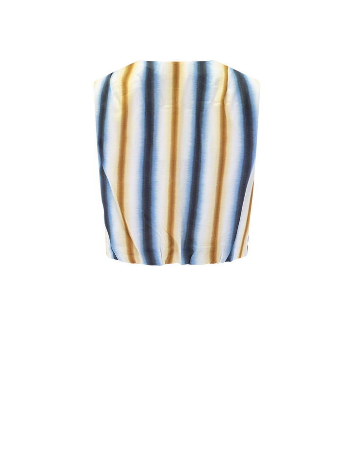 brooklyn top in tahoe blue and chocolate stripe
