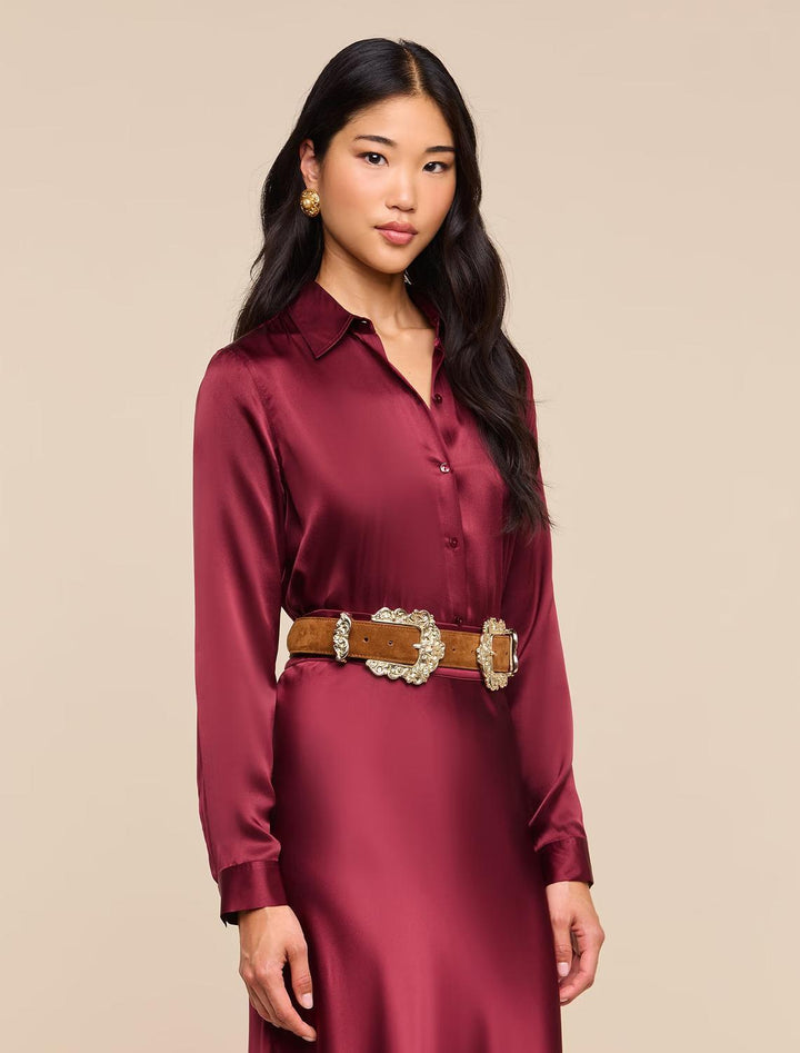 tyler blouse in merlot