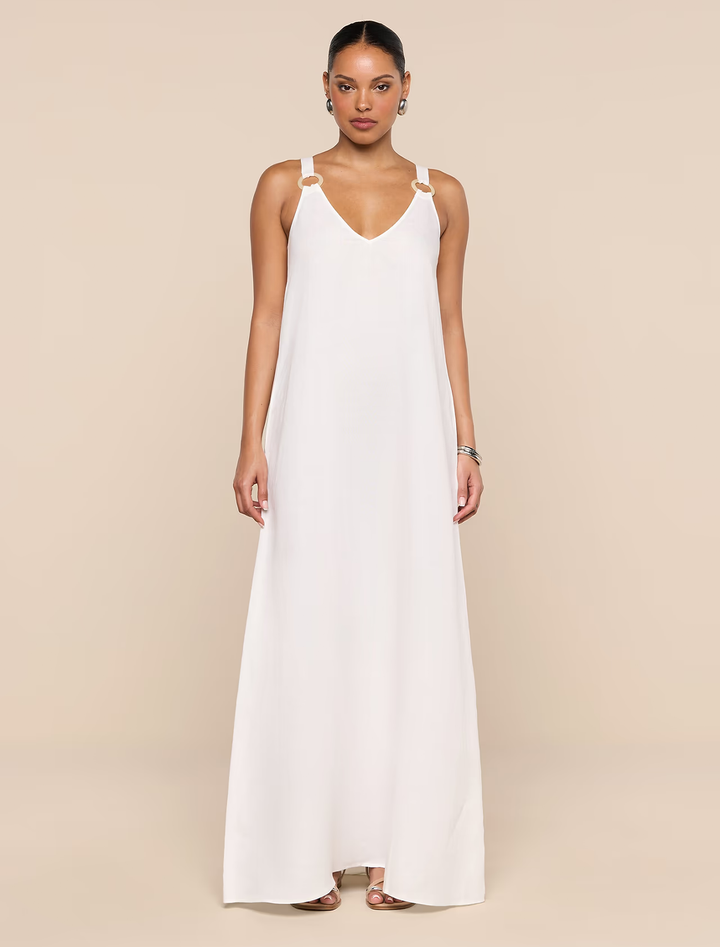 didi maxi dress in white