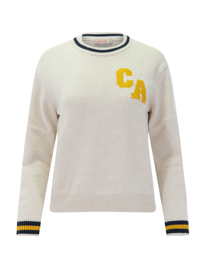 hadley crewneck sweater in antique white