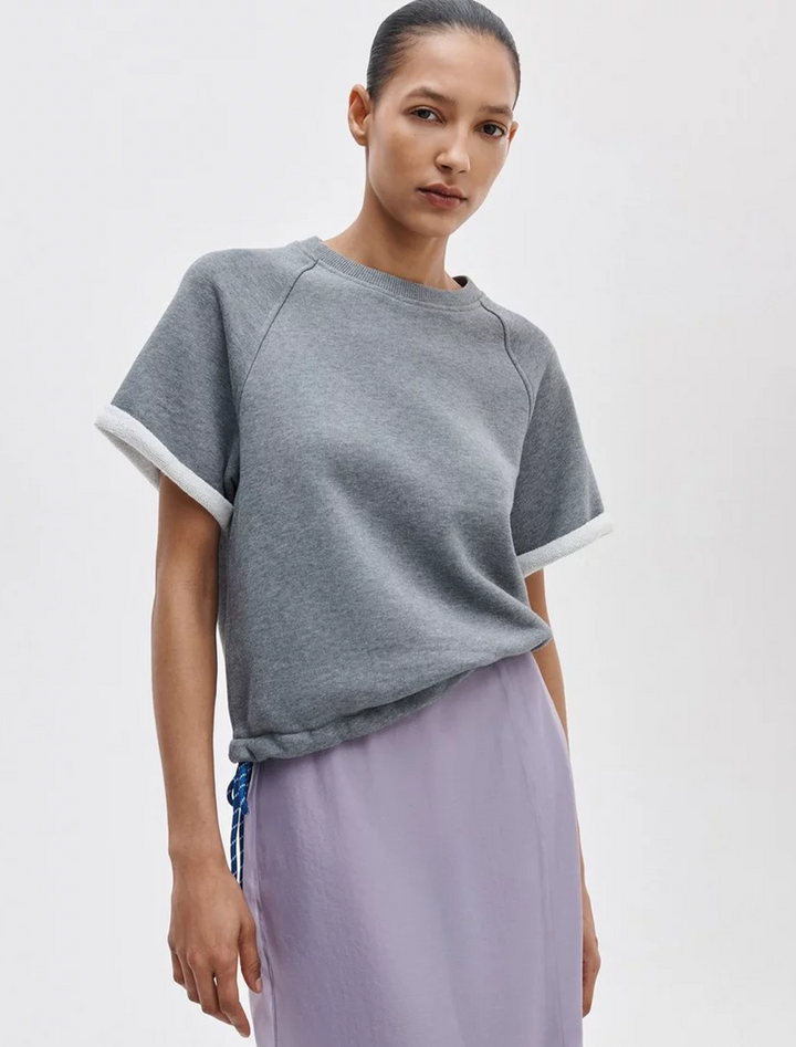 vintage terry tee in heather grey