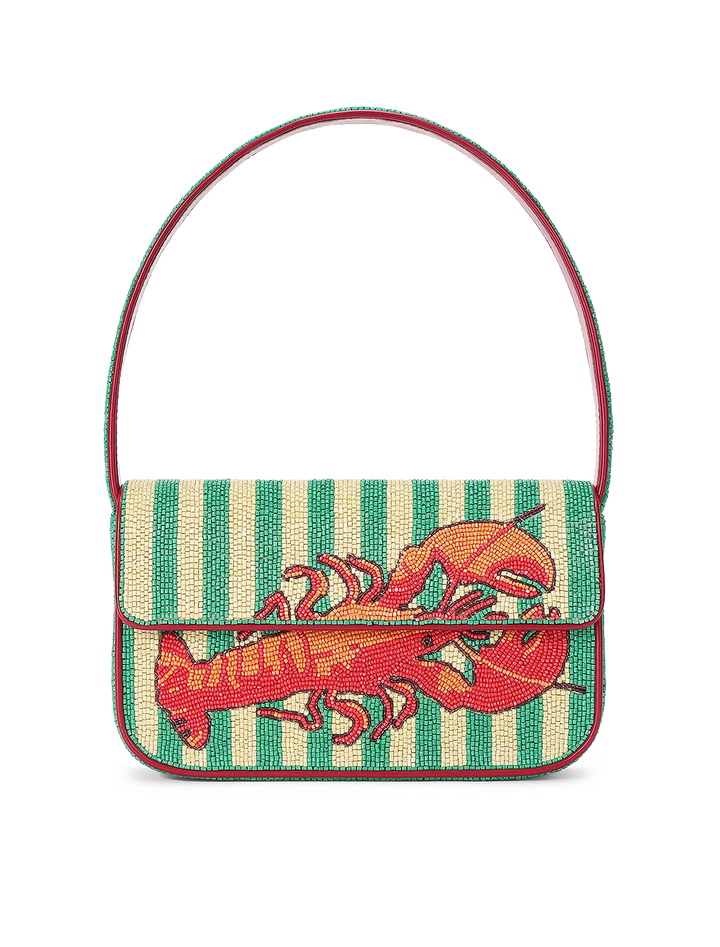 summer lobster tommy beaded bag