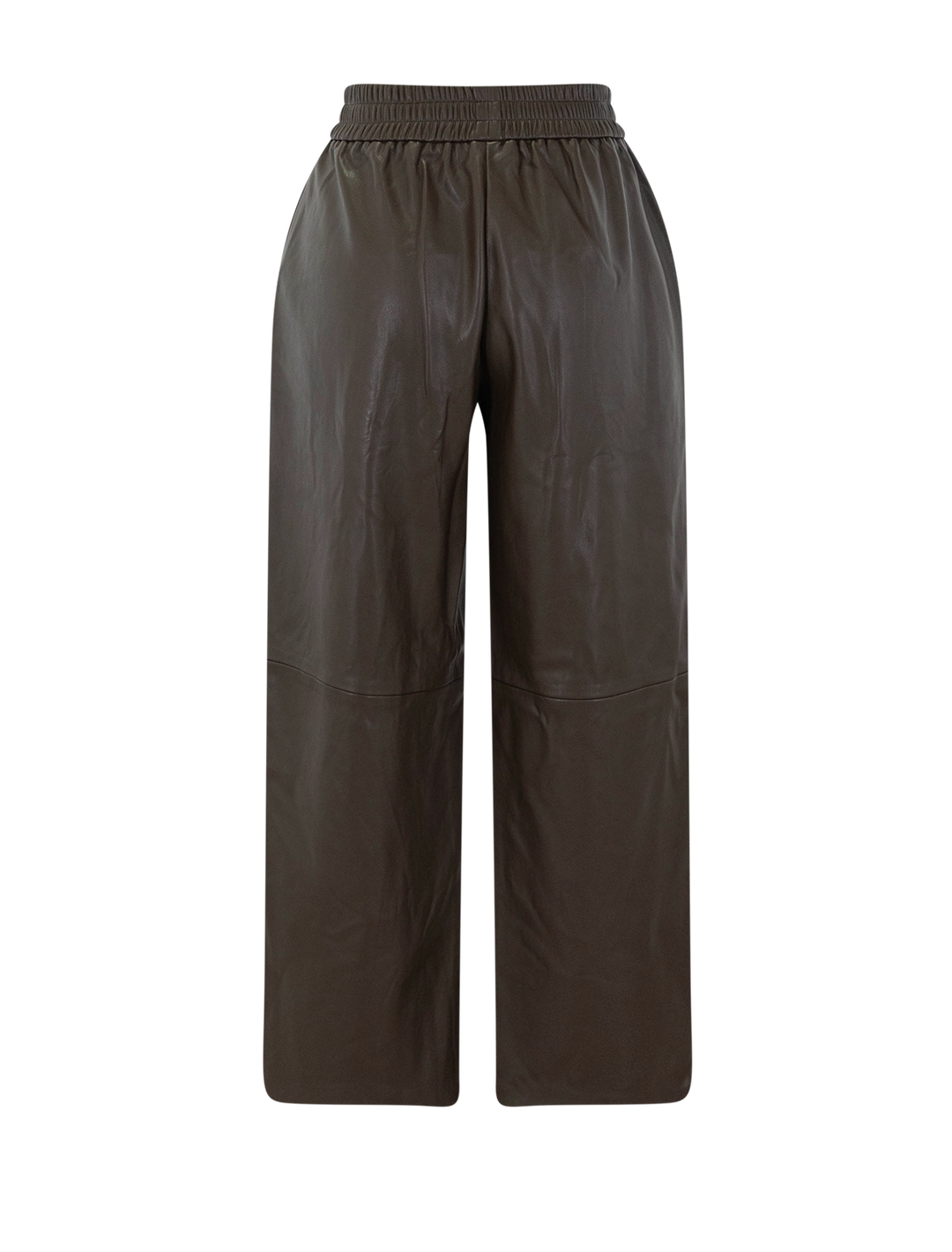 just faux leather pant in kaki