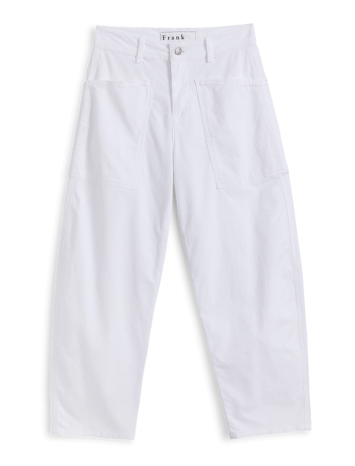 bray everyday barrel pant in white