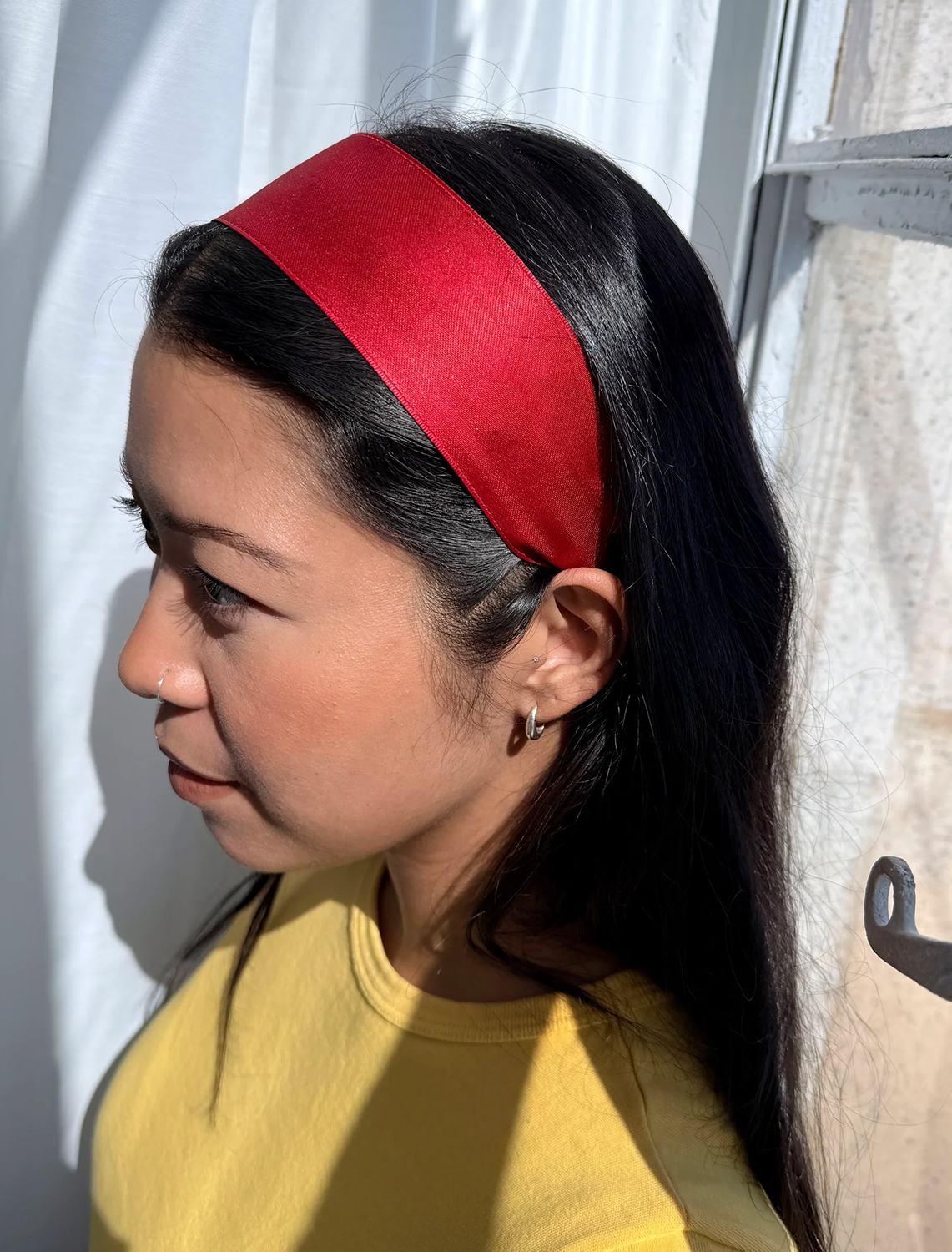 olivia headband in cherry