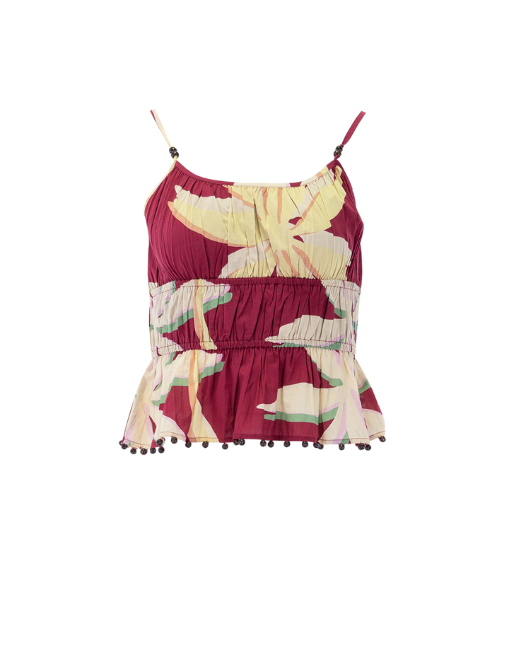 theda top in red palma