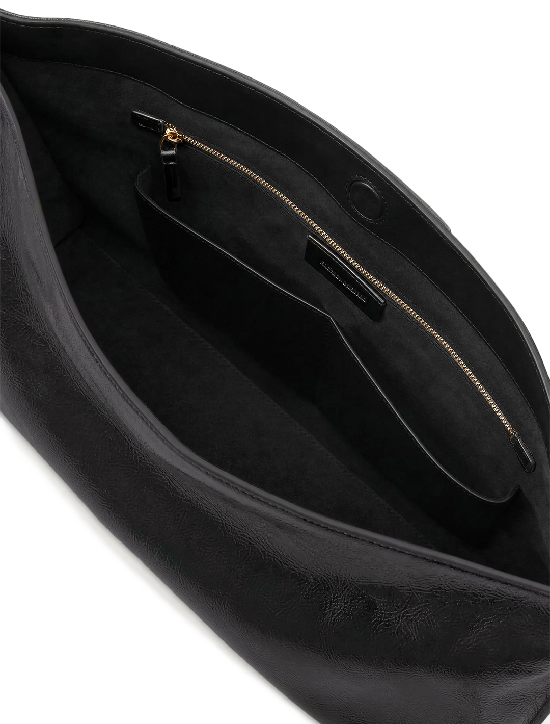 vida bag in black crinkle leather
