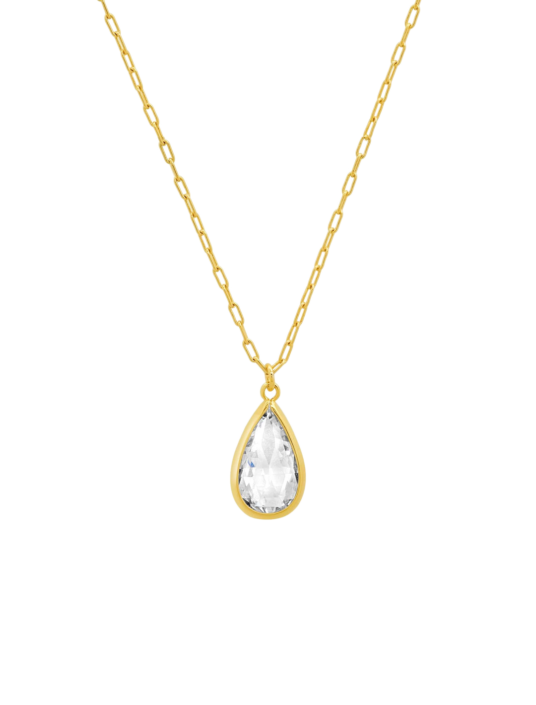 pear shaped cz pendant necklace