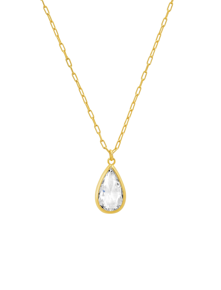 pear shaped cz pendant necklace
