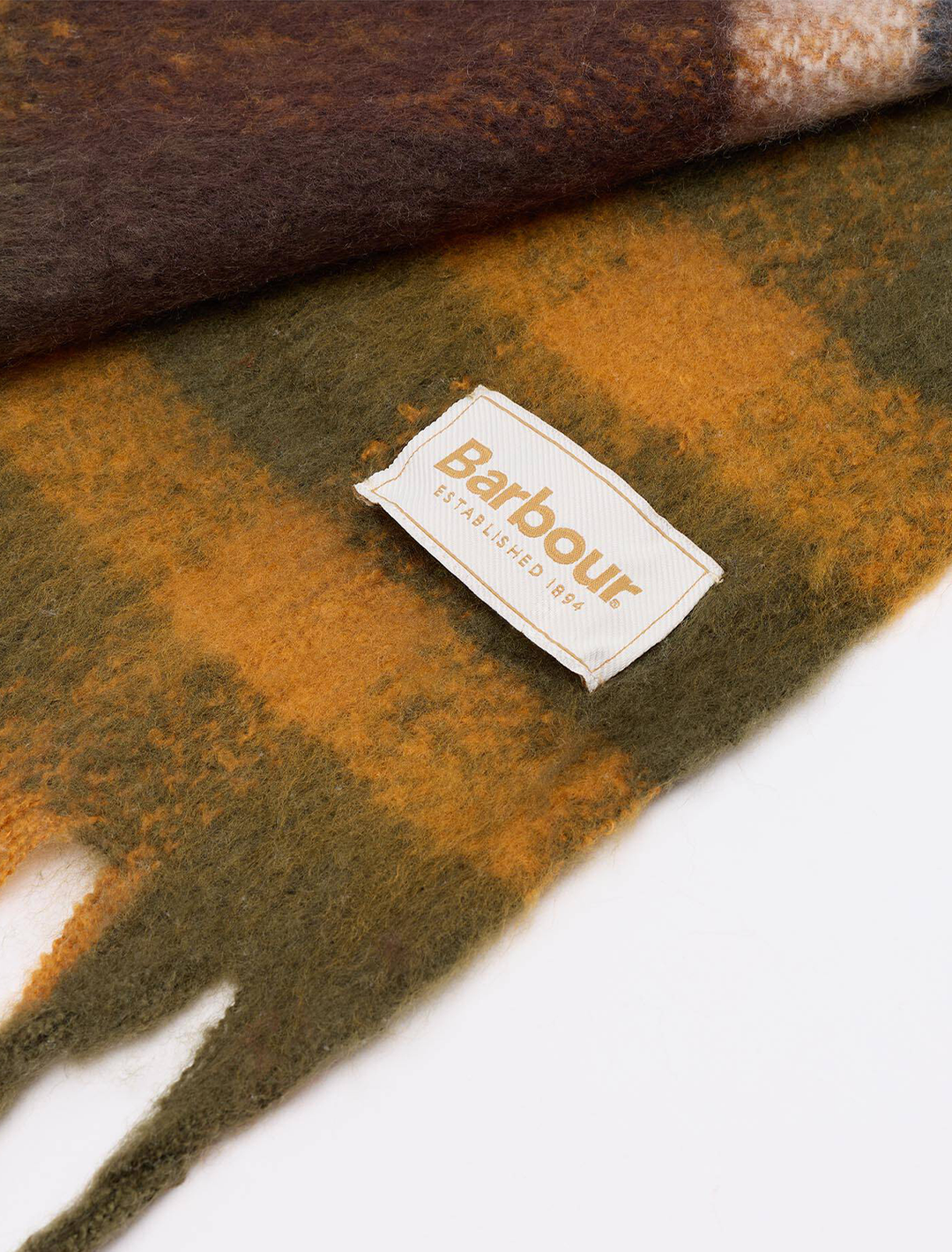 isla tartan boucle scarf in classic plaid