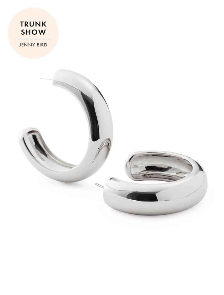 large gia hoops in silver