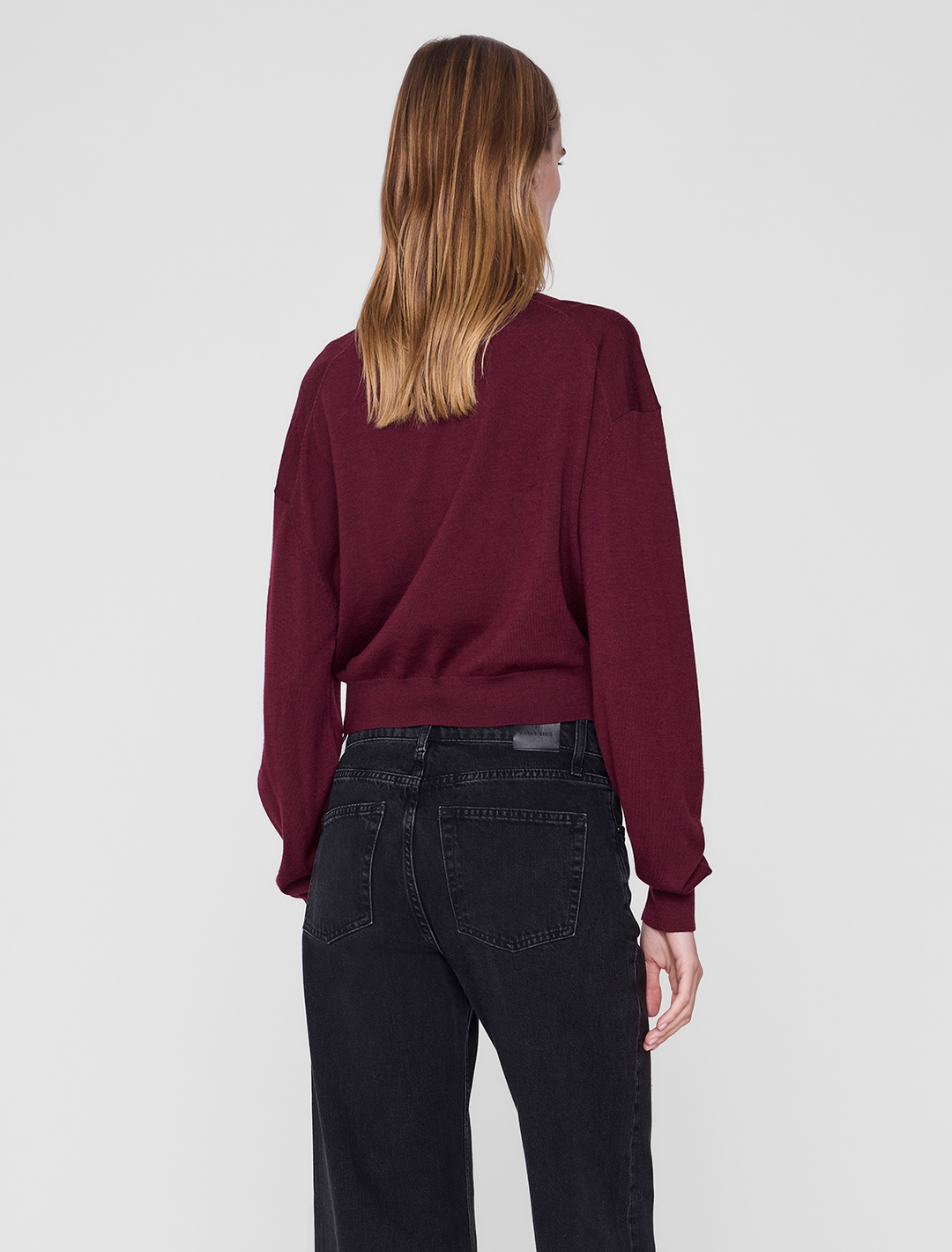 mia sweater in burgundy