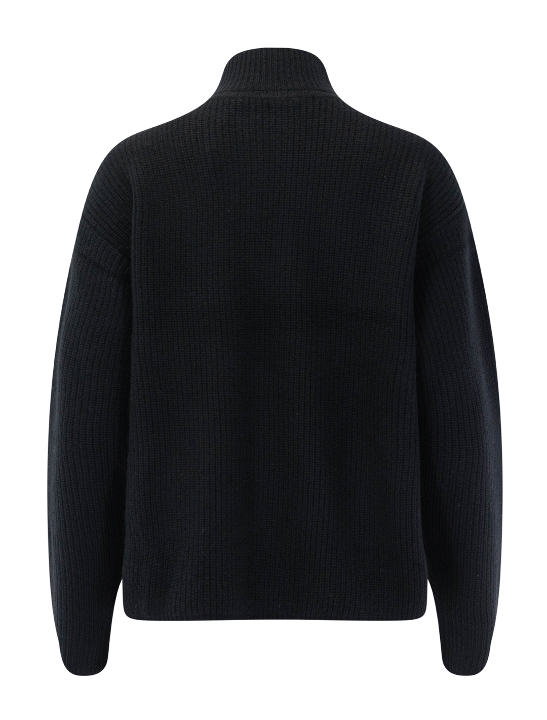cashmere half zip in black