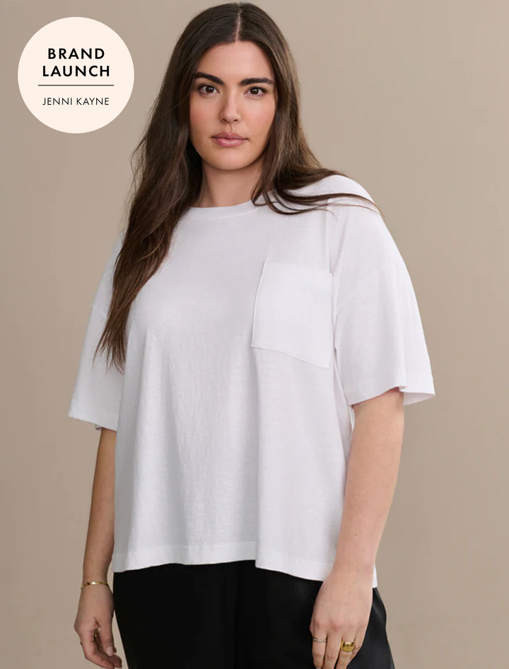 vintage pocket tee in white