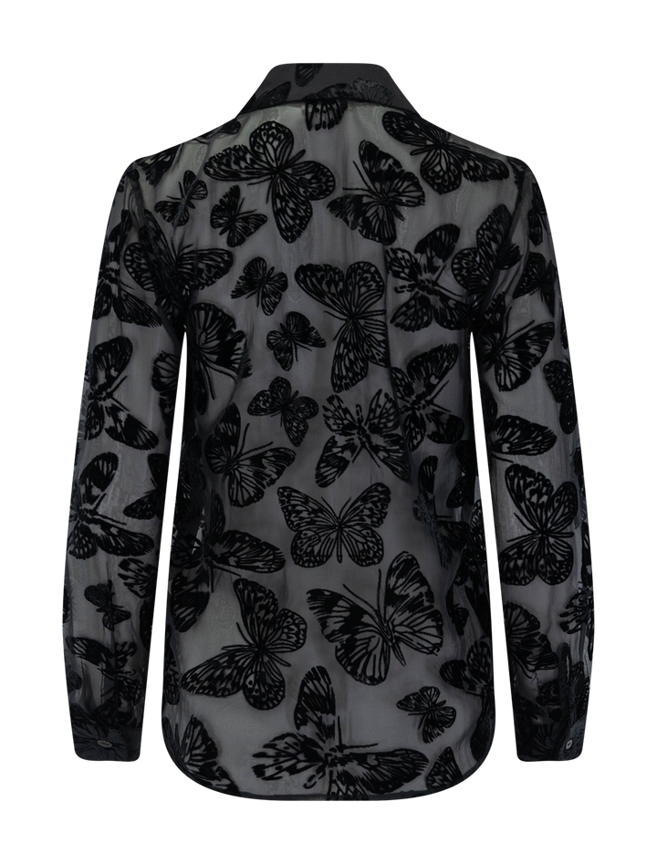 laurent blouse in black butterfly