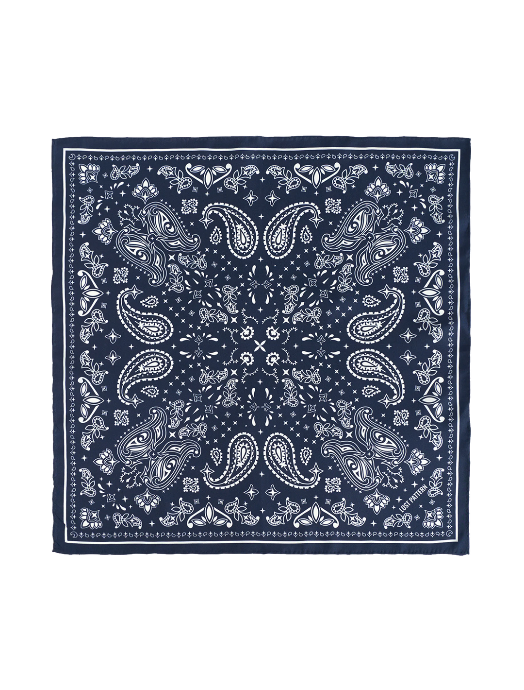 midnight blue silk bandana scarf