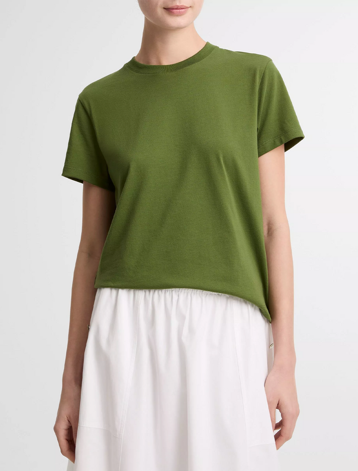 short sleeve crew neck tee in herb