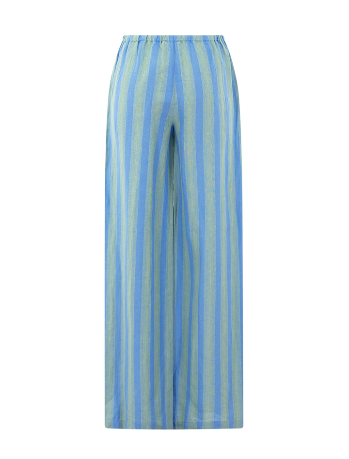 mateo pant in linen seaport stripe
