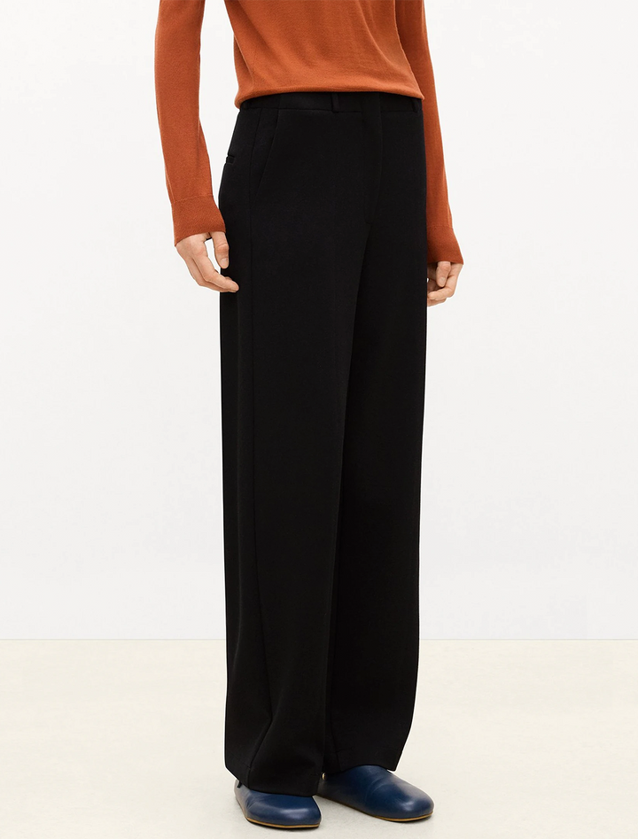 knit pant in black