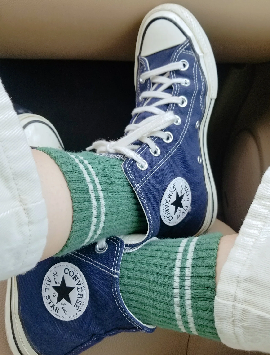 boyfriend socks in moss