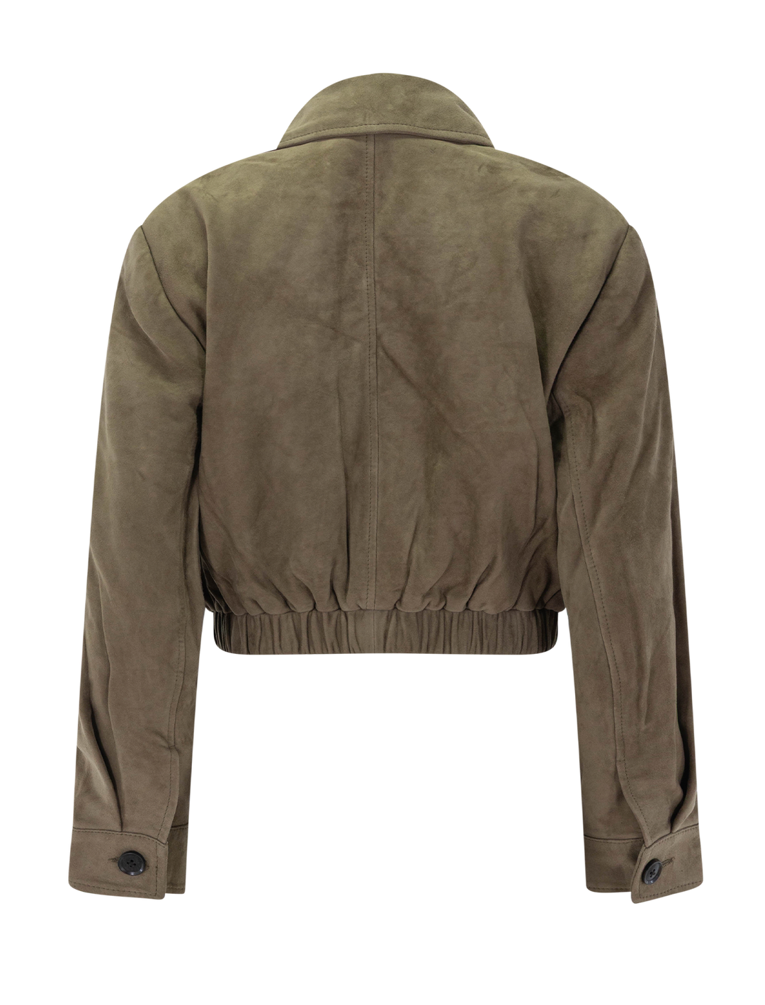 nahla cropped suede jacket in canopy