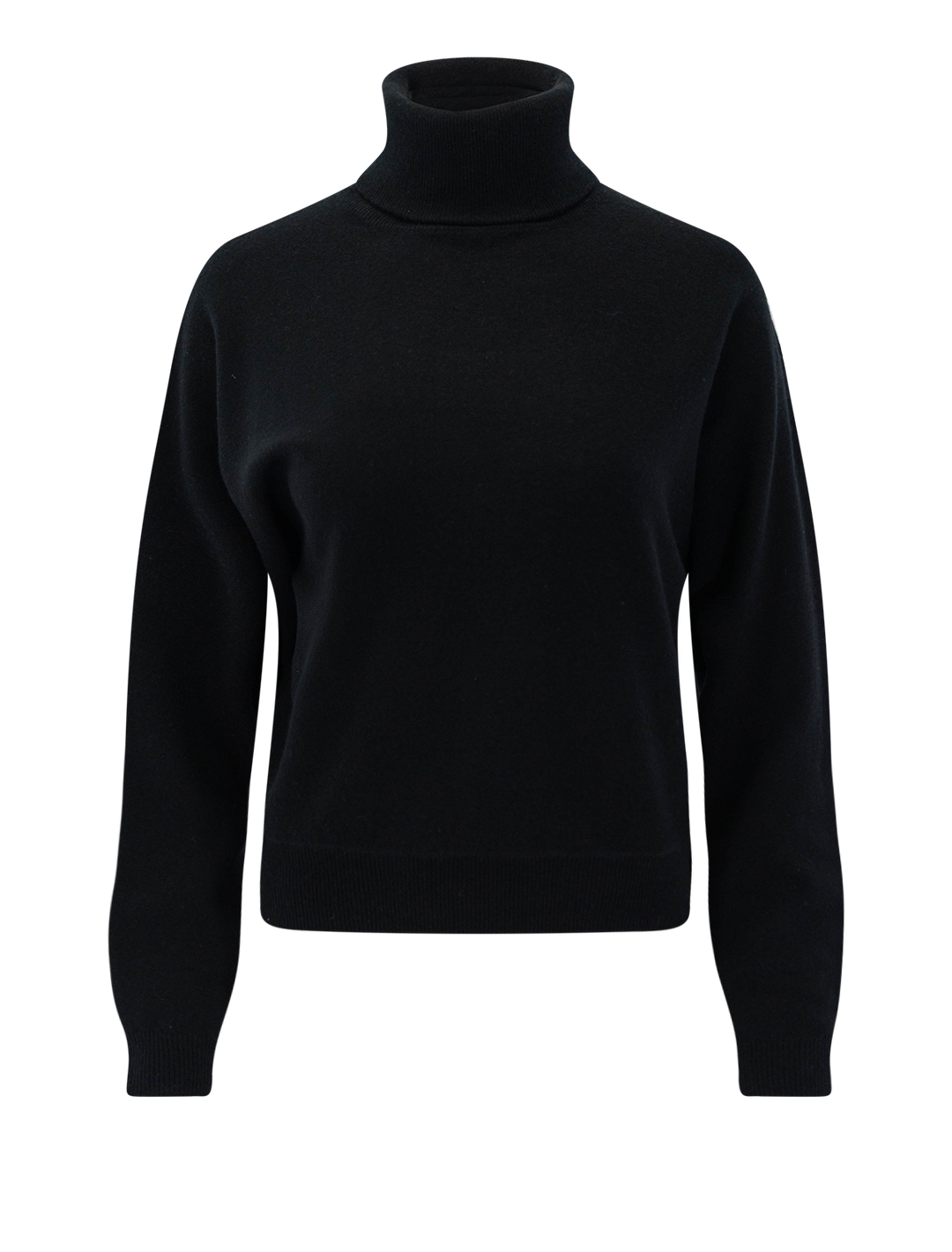 dolman turtleneck sweater in black