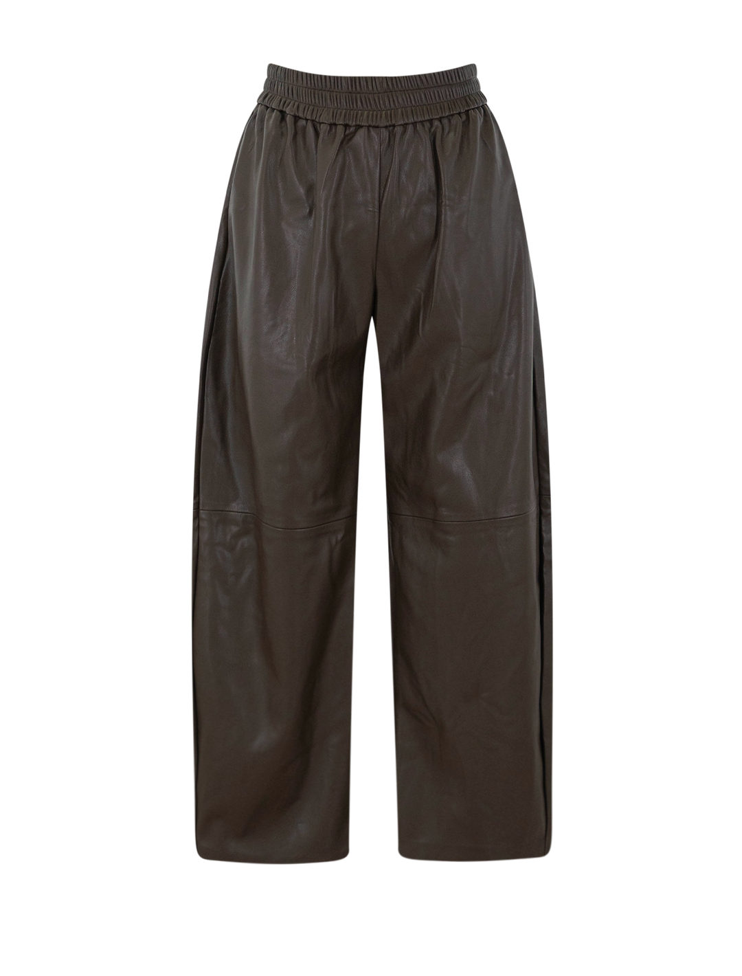 just faux leather pant in kaki