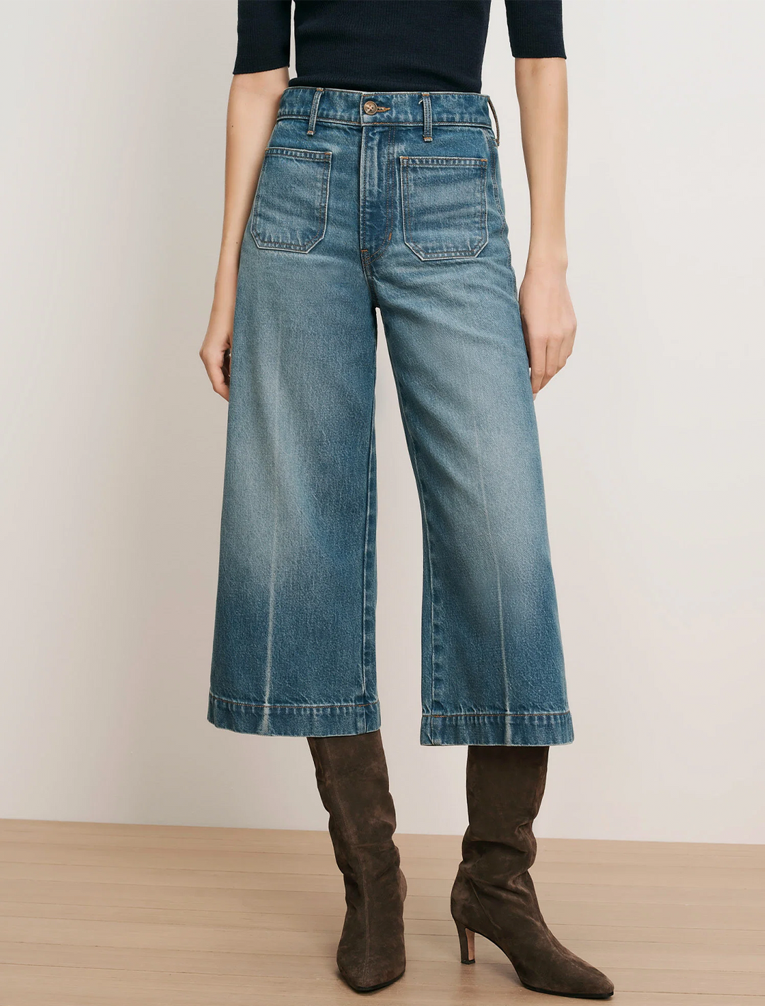 marlowe patch pocket culotte in memory lane