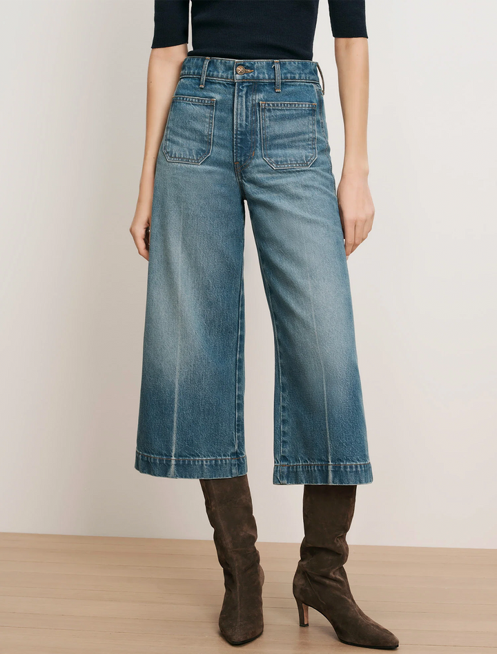 marlowe patch pocket culotte in memory lane