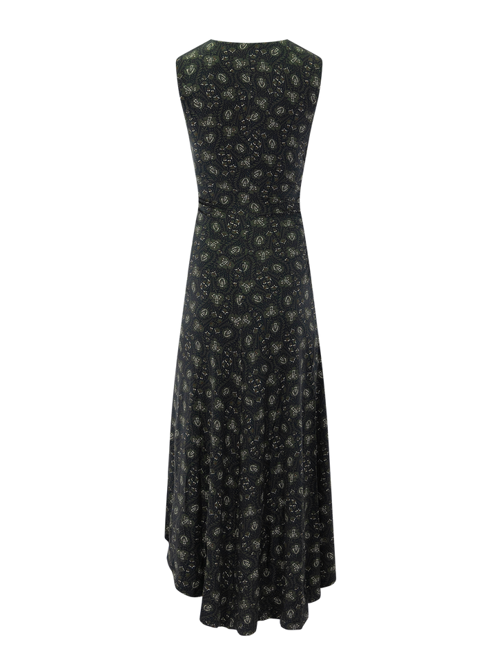 theodora dress in black print