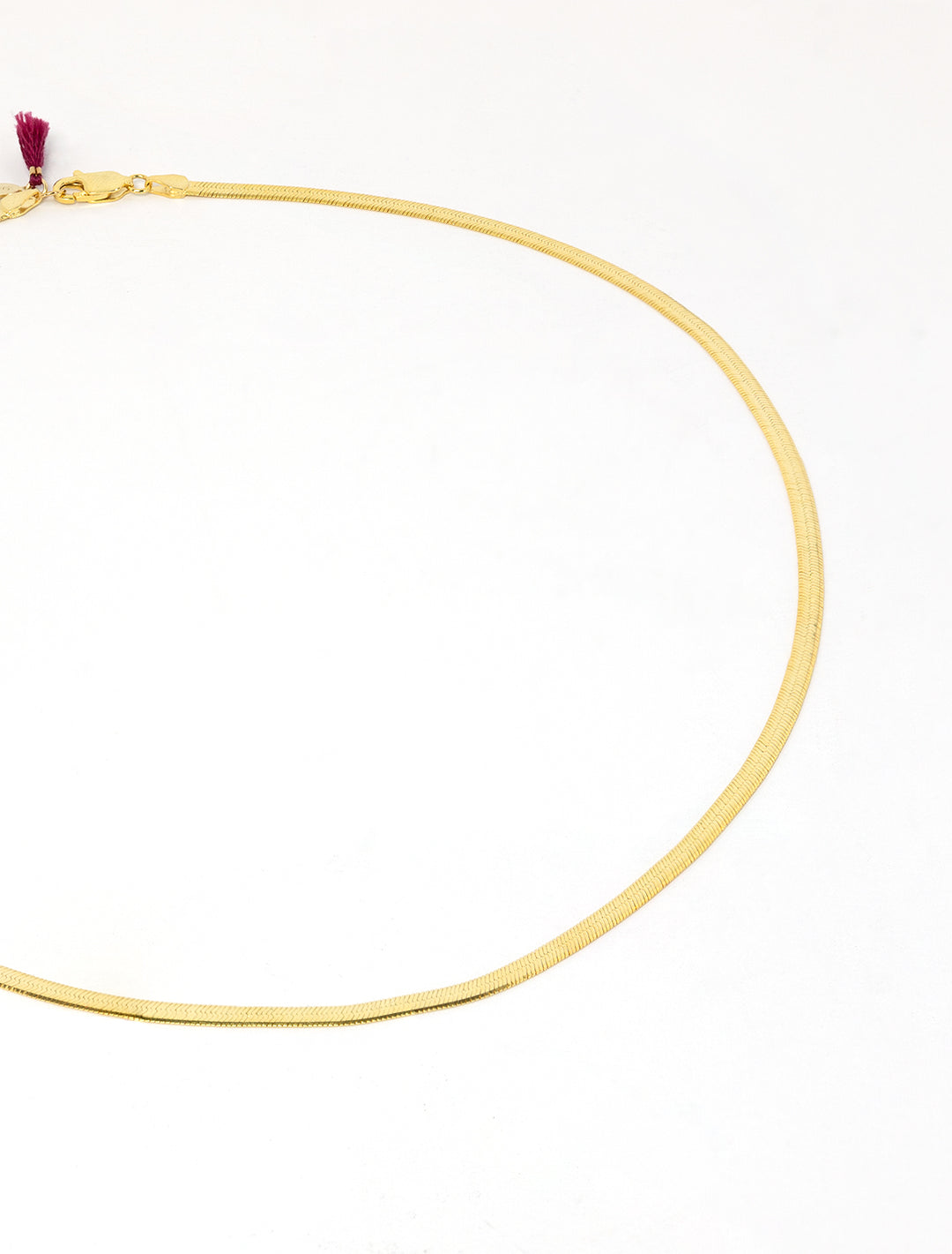 Close-up view of Shashi's Lady Necklace in Yellow Gold.