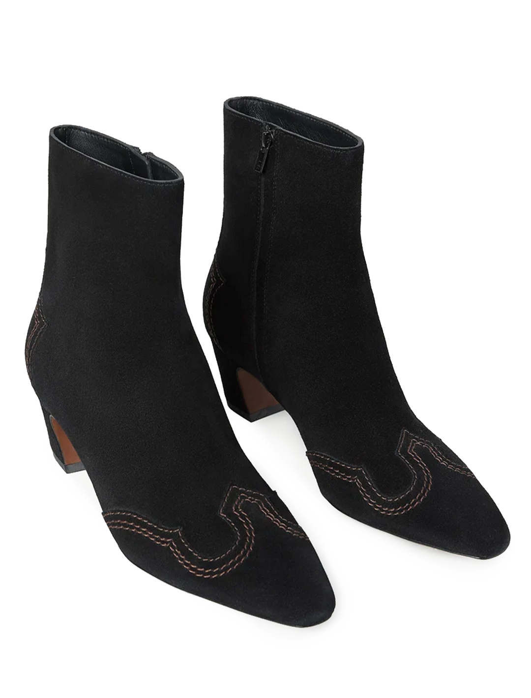 aspen booties in black suede