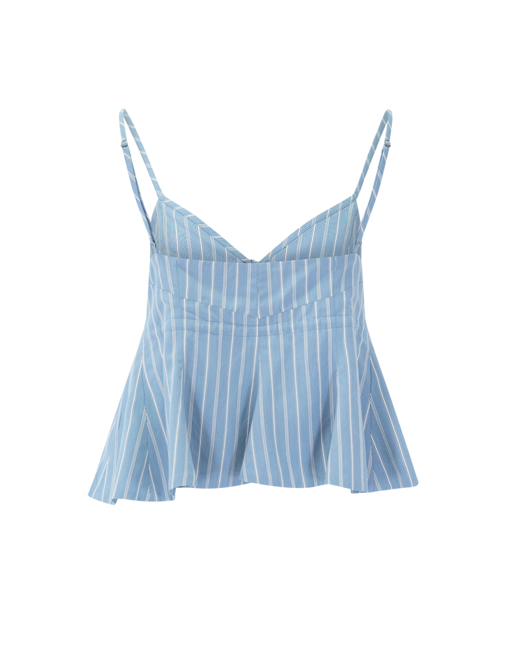 larissa tie front cami in capri stripe