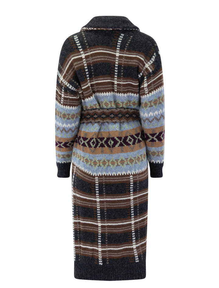 bianca robe in black plaid