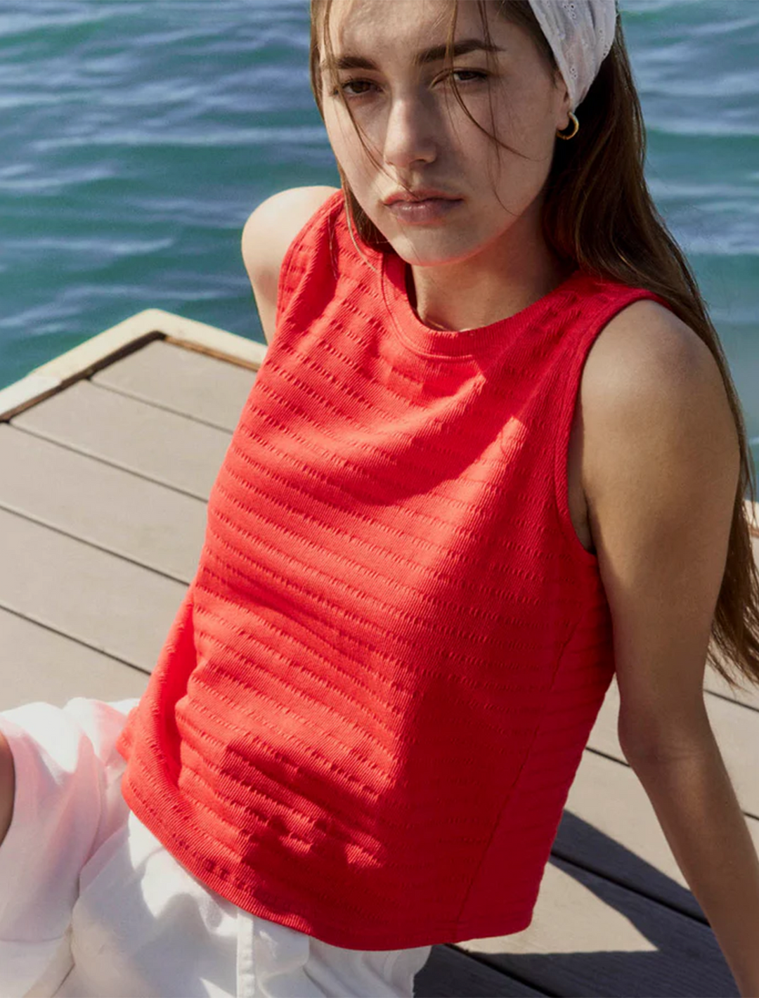 shelly smocked tank