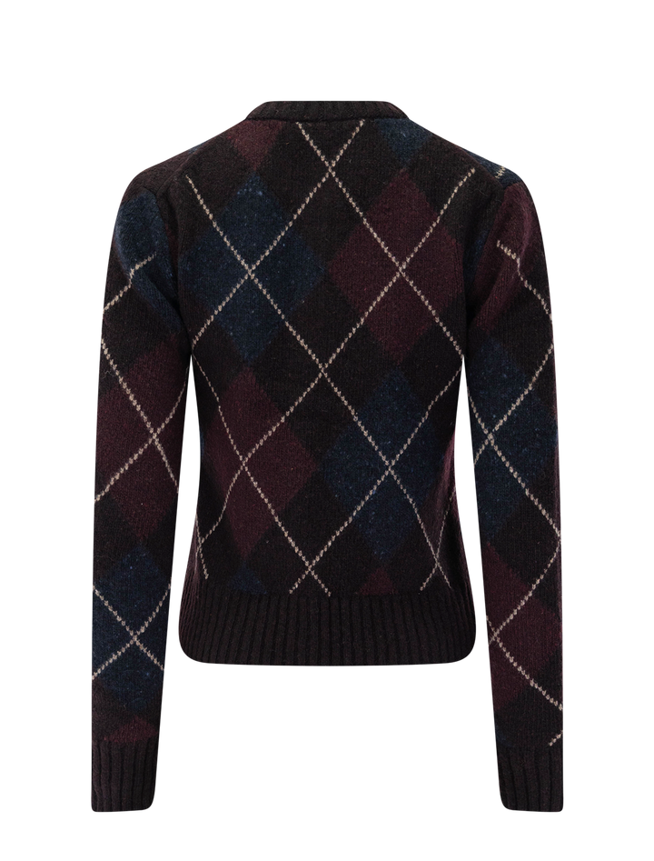 skyler argyle cardigan in ganache combo