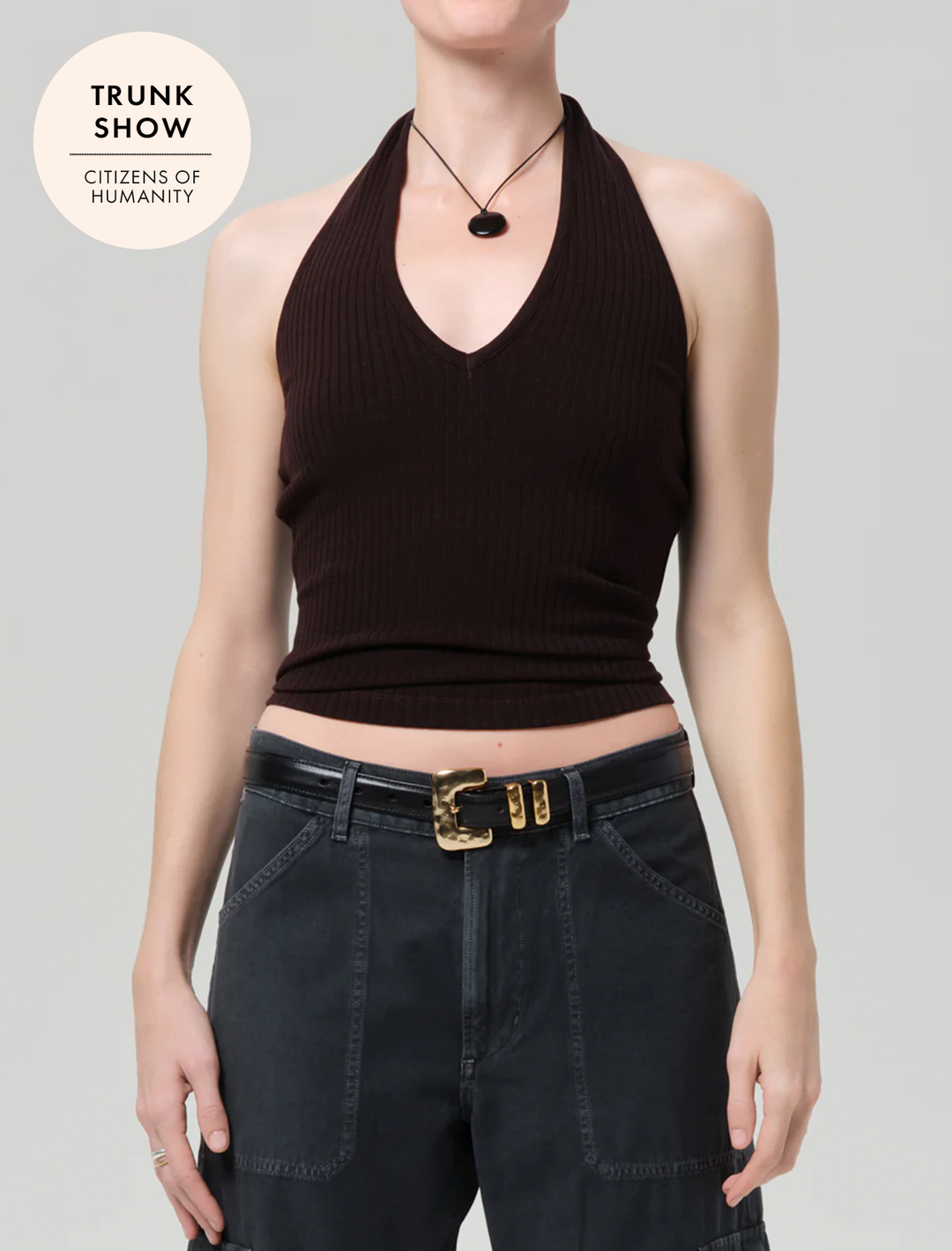 thea halter in chocolate