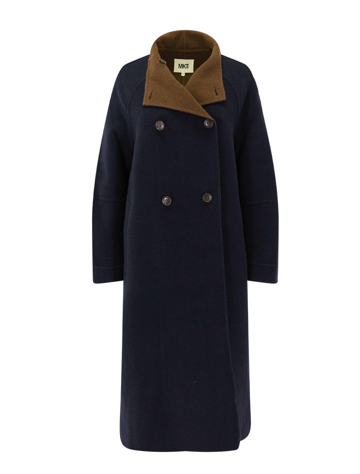 matty overcoat in navy