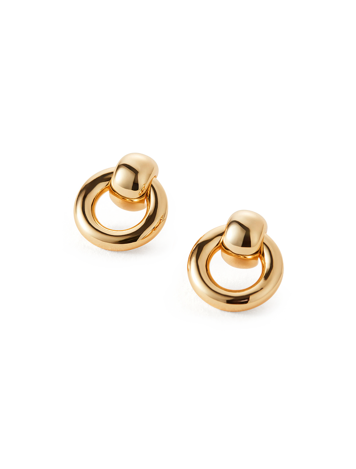 mini puffy faye knockers in gold