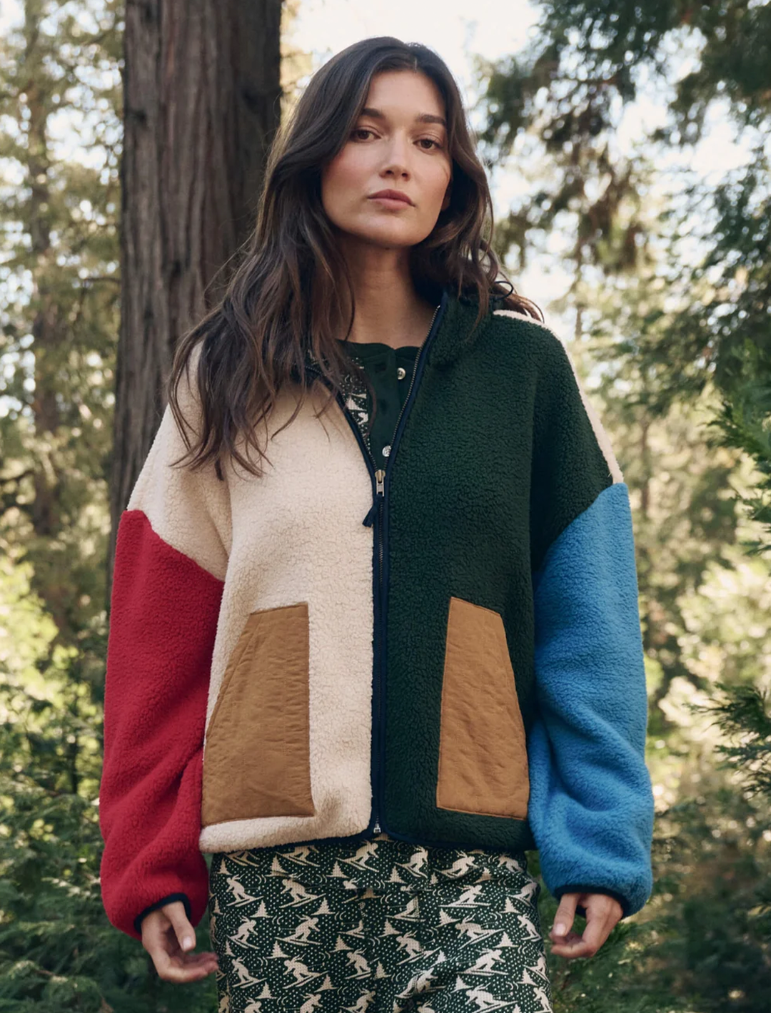 the plush horizon colorblock fleece