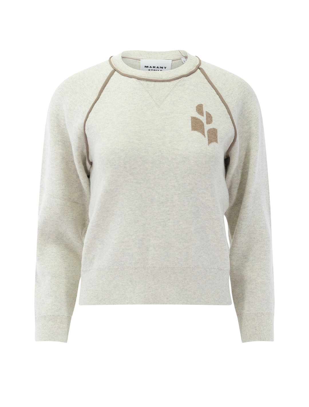 loriby pullover in light grey and camel