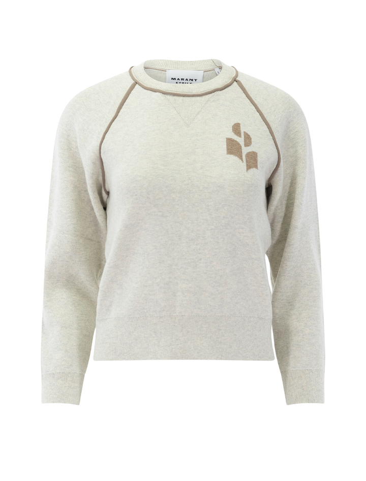 loriby pullover in light grey and camel