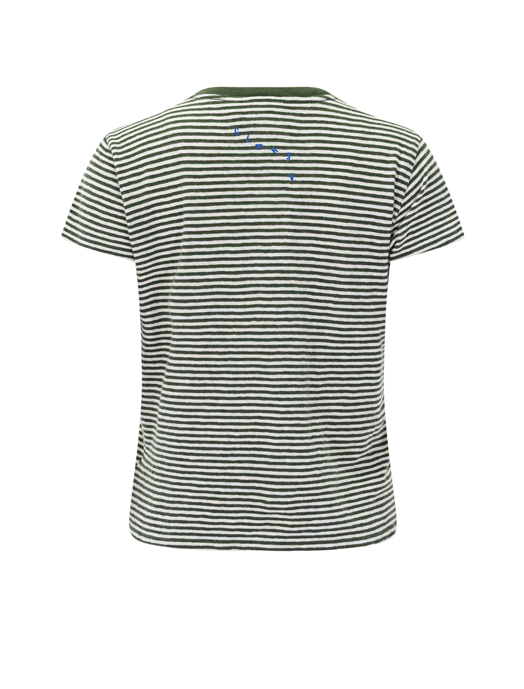 classic oui tee in army green stripe