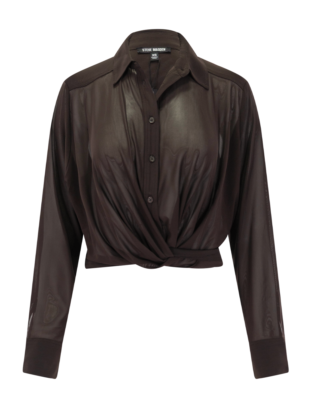 sage knit top in dark espresso