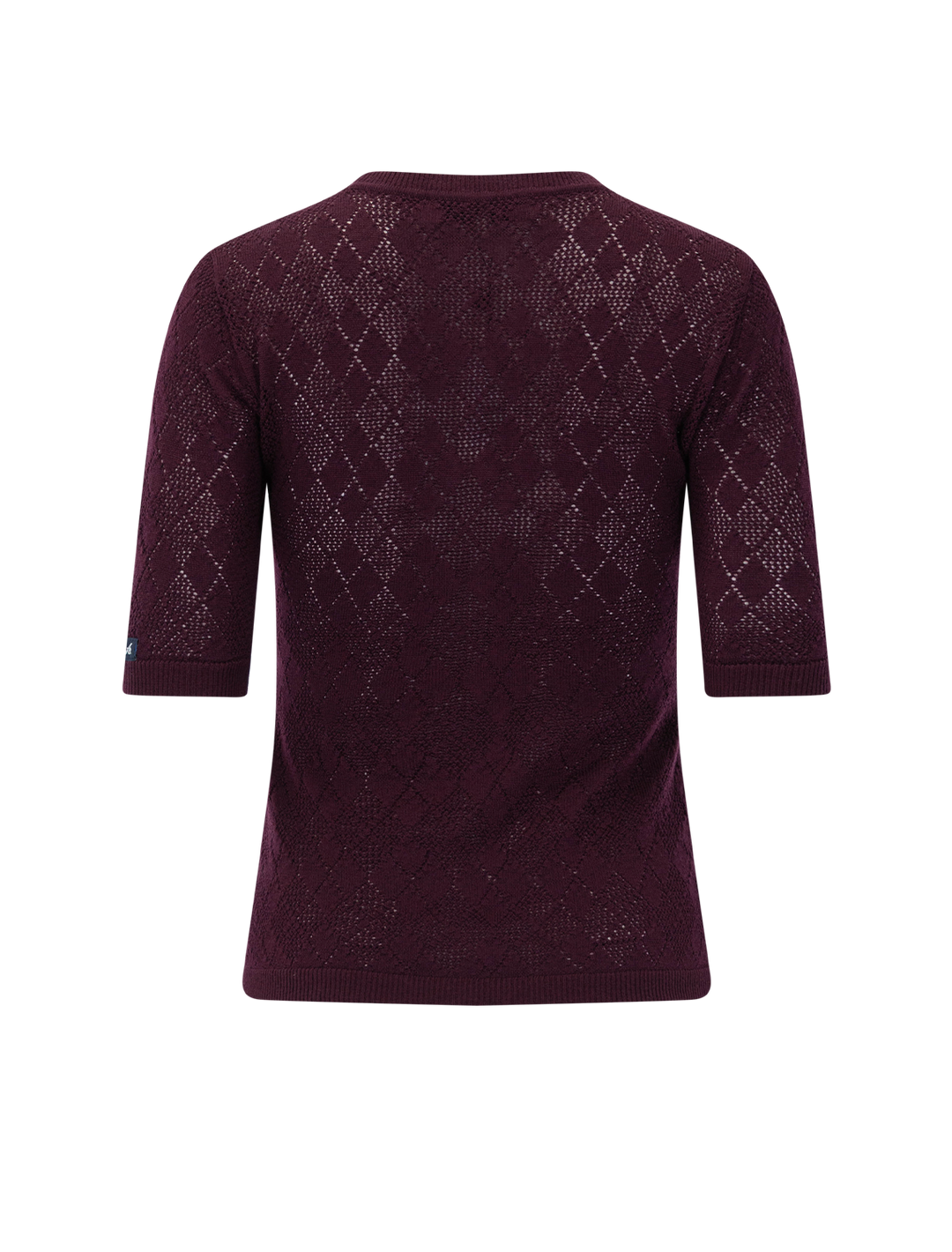 jane argyle sweater tee in burgundy