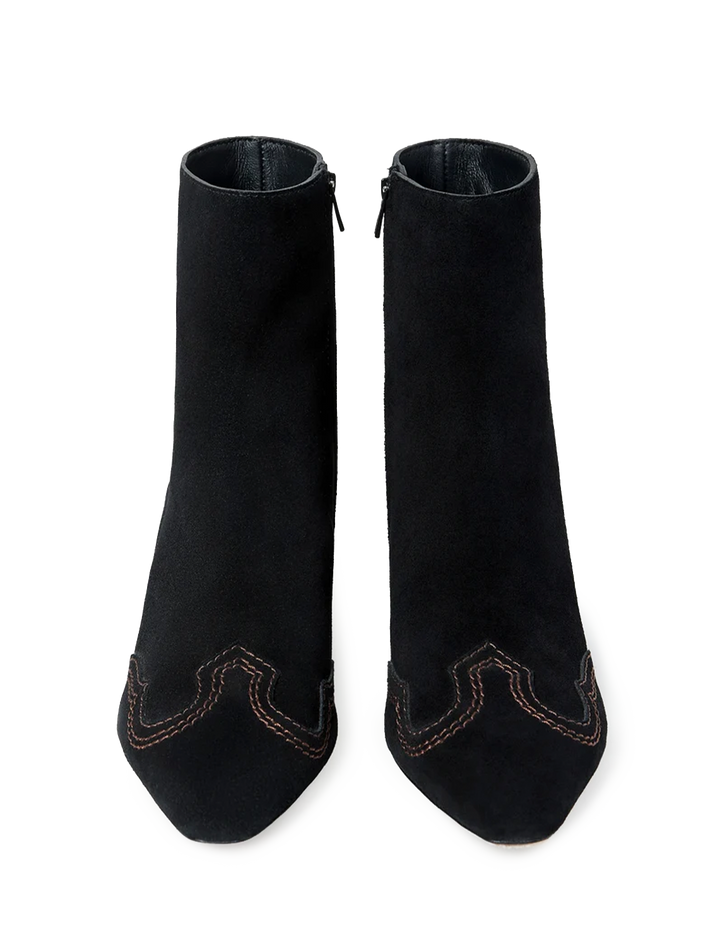 aspen booties in black suede