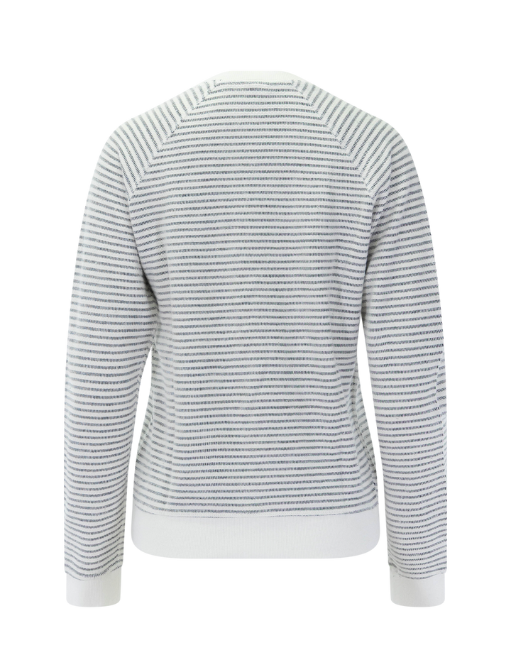 juno reversible raglan in heather grey stripe